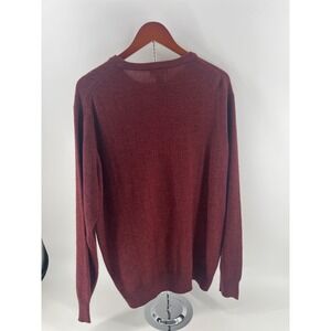Dockers Mens Burgundy Argyle Crewneck Sweater XL 100 Percent Acrylic